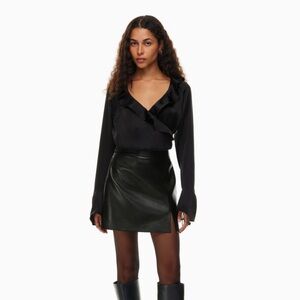 Aritzia Wilfred Spartina Satin Blouse